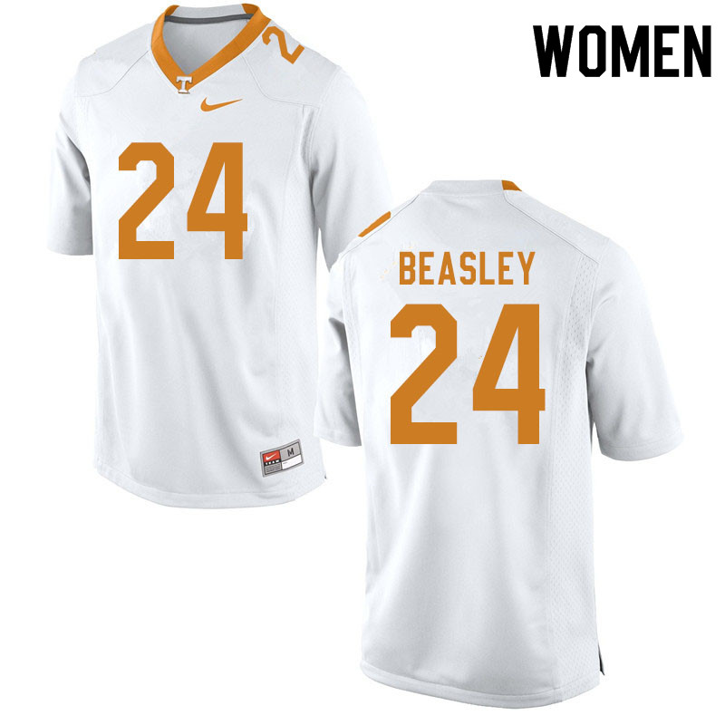 Women #24 Aaron Beasley Tennessee Volunteers College Football Jerseys Sale-White